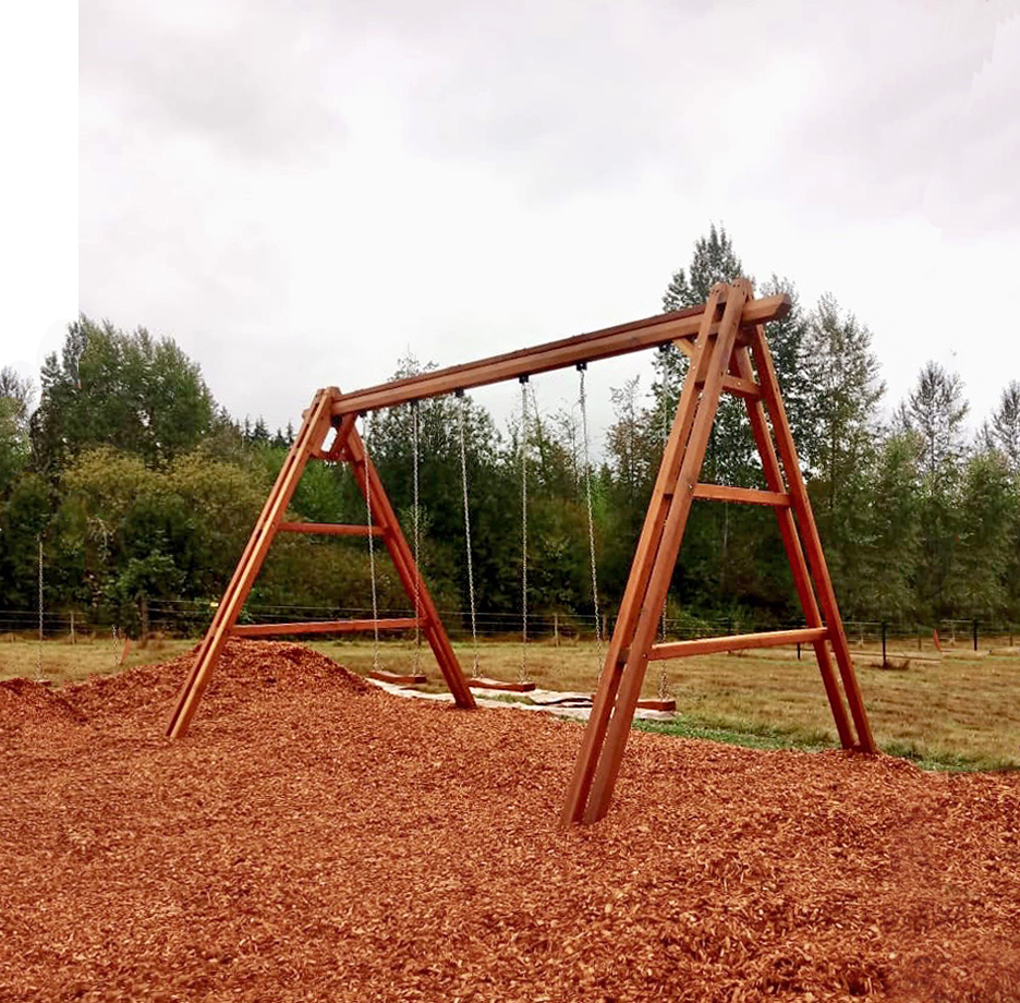Rory's Giant Playground Swing Set Forever Redwood